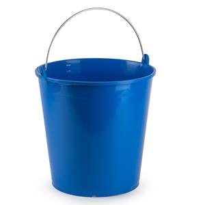 Blauwe Schoonmaakemmer/huishoudemmer 15 Liter 32 X 31 Cm -Kunststof/plastic Emmer Met Metalen Hengsel