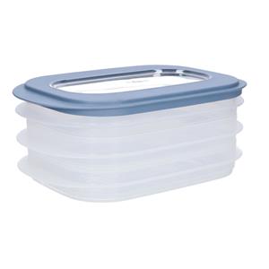 Aufschnittsdose Sigma Home 3er transparent/blau Vorratsdose - Sunware