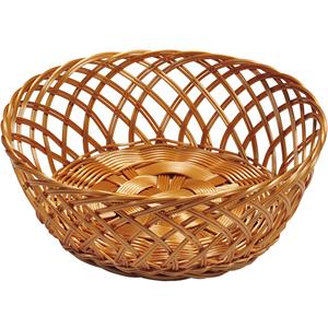 Gevlochten Fruitmand/broodmand Rond 28 X 11 Cm - Tafel Dekken - Fruitmanden/fruitschalen - Broodmanden