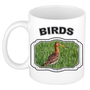 Dieren Liefhebber Grutto Vogel Mok 300 Ml - Kerramiek - Cadeau Beker / Mok Vogels Liefhebber