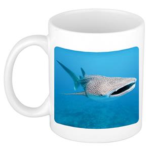 Dieren Walvishaai Foto Mok 300 Ml - Cadeau Beker / Mok Haaien Liefhebber