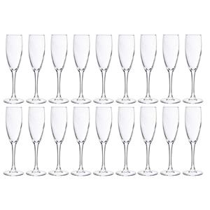 18x Champagneglazen/flutes 190 Ml - 19 Cl - Champagne Glazen - Champagne Drinken - Champagneglazen Van Glas