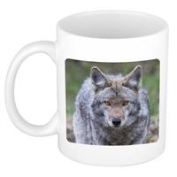 Dieren Wolf Foto Mok 300 Ml - Cadeau Beker / Mok Wolven Liefhebber