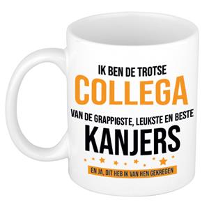 Ik Was De Trotse Collega Van De Grappigste, Leukste En Beste Kanjers Koffiemok / Theebeker - Wit - 300 Ml