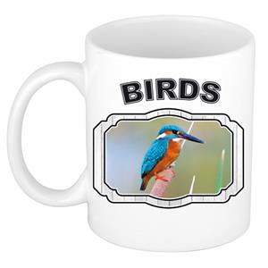 Dieren Liefhebber Ijsvogel Mok 300 Ml - Kerramiek - Cadeau Beker / Mok Vogels Liefhebber