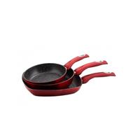 EDENBERG Edënbërg Red Line - Luxe Pannen - Set - 2 X Hapjespan + Grillpan - Rood