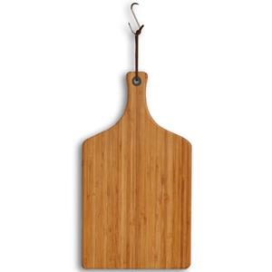 Bamboe Houten Snijplank/serveerplank Met Handvat 44 X 25 Cm - Snijplanken - Serveerplanken Van Bamboehout