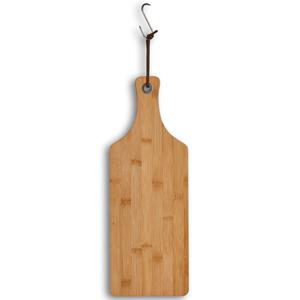 Zeller Bamboe houten snijplank/serveerplank met handvat x 16 cm -