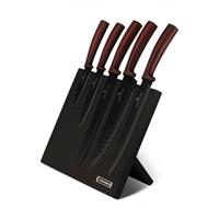 EDENBERG Edënbërg Red Line - Luxe Messenset Met Magnetisch Blok - Rvs - 6 Delig