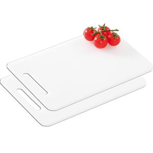 2x Kunststof Snijplanken Wit 25 X 37 Cm - Keukenbenodigdheden - Witte Plastic Snijplank