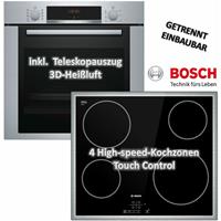 Backofen HBA3140S0 mit Kochfeld PKE645B17 Teleskopauszug 3D-Heißluft - 