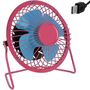 MARKENARTIKEL USB Ventilator Tischventilator Tisch Lüfter 360° neigbar geräuchsarm rosa