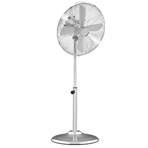 HOMCOM Statiefventilator ventilator in hoogte verstelbaar 3 snelheden staal zilver | Aosom Netherlands