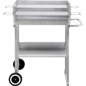 teprogarten tepro Garten Pasadena Grill Houtskool Met windbescherming Zilver