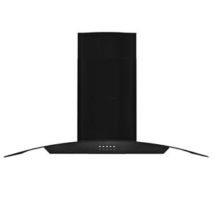 Wandafzuigkap 756 m/u 90 cm roestvrij staal zwart