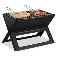 RELAXDAYS Klappgrill, mit Kohle- und Grillrost, klappbarer Faltgrill, Picknick und Camping, HBT 30x45,5x30cm, schwarz