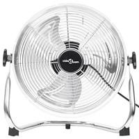 vidaXL Vloerventilator 3 snelheden 40 W 40 cm chroomkleurig