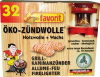 Feueranzünder Öko Zündwolle, 1 Packung je 32 Stück -  