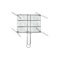 EIGENMARKE Doppelgitter für Grill - Zink - 25x25 cm - 76841