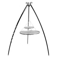 CookKing Grill Tripod Zwart 200cm met Dubbele Roestvrij Stalen Roosters