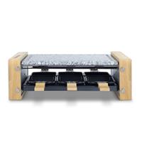 Raclette apparaat en kooksteen voor 6 personen, houten ontwerp H.Koenig