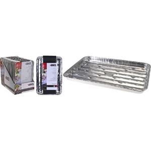 BBQ Aluminium Grillschalen Zilver 34 X 23 X 2,5 Cm