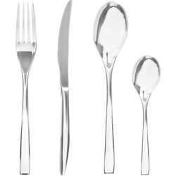 4Goodz Lelie 24-delig Rvs Bestekset 6 Persoons - Zilver