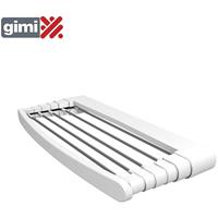 Uittrekbare Waslijn Gimi 153791 Telepack 70 Voor aan de muur Aluminium Wit Hars (70 x 30 x 6 cm) (5 m)