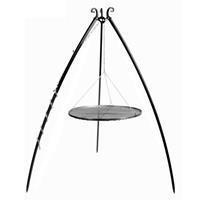 CookKing Grill Tripod Zwart 200cm met Zwart Stalen Rooster