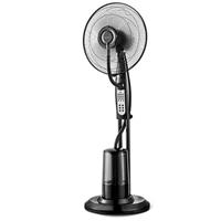 BES LED Ventilator met Water - Aigi Bery - Mistventilator voor Binnen - Statiefventilator - Staand - Rond - Mat Zwart - Kunststof