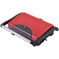 BES LED Contactgrill - Tosti Apparaat - Tosti Ijzer - Aigi Wirmo - Cool Touch - Rvs - Rood