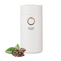 Adler Kaffeemühle AD 4446wg, elektrisch, aus Edelstahl, 150 W, Gewürzmühle, Chillimühle, Weiß-Gold