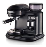 Fiftiesstore Ariete Moderna Espresso Machine - Met Geïntegreerde Koffiemolen Zwart