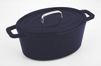 CS Kochsysteme CS-Kochsysteme Alpen Gietijzeren Braadpan Ovaal Blauw 30x22,5 cm