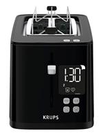 Krups Toaster Smart'n Light KH6418;, 2 kurze Schlitze, 800 W, Digitaldisplay; 7 Bräunungsstufen; Automatische Zentrierung des Brots