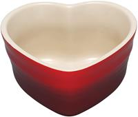 LE CREUSET Aardewerk - Ramekin hartvorm Kersenrood 300ml