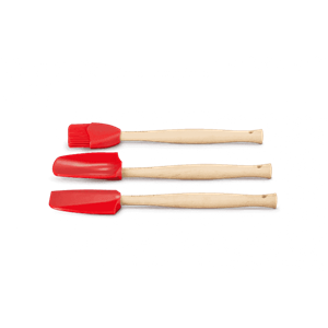 LE CREUSET Silicone - Spatels 3-dlg Premium Kersenrood