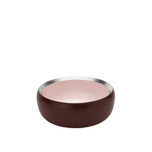 steltonas Stelton Schale Ora, Dekoschale, Schälchen, Edelstahl pulverbeschichtet, Warm Maroon, Powder, D 15 cm, 100-1