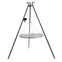 Cook King Schwenkgrill mit Grillrost aus Edelstahl und Kurbel - - 80 cm