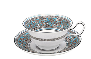 WEDGWOOD Florentine Turquoise - Theekop&schotel Peony