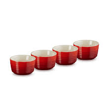 LE CREUSET Aardewerk - Ramekins Set/4 Kersenrood