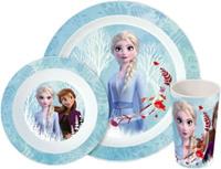 P:OS Frozen Kinder Frühstücksset 3-teilig Kindergeschirrsets blau