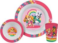 P:OS Paw Patrol Frühstücksset Mädchen 3-teilig Kindergeschirrsets pink