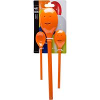 Zak Designs Lepels Happy Spoons 20 Cm Melamine Oranje 3-delig