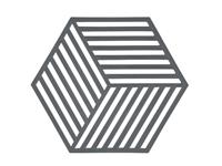 Zone Denmark Topfuntersetzer Hexagon Streifen 16 x 14 cm Silikon Warm GreySilikon