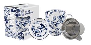 Tokyo Design Studio Blauw/Witte Mokset Ginko - Flora Japonica - 8,5 x 10,2cm 380ml