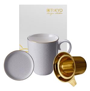 Tokyo Design Studio Wit/Goude Mokset Golven - Nippon White - 380ml