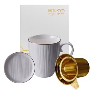Tokyo Design Studio Wit/Goude Mokset Lijnen - Nippon White - 380ml