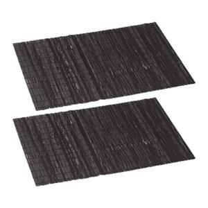 4x Stuks Rechthoekige Bamboe Placemats Donker Bruin 30 X 45 Cm - Placemats/onderleggers - Tafeldecoratie