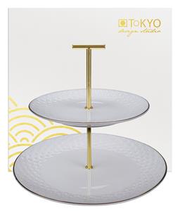 Tokyo Design Studio Wit/Goude Taartstandraad - Nippon White - 25,5cm
